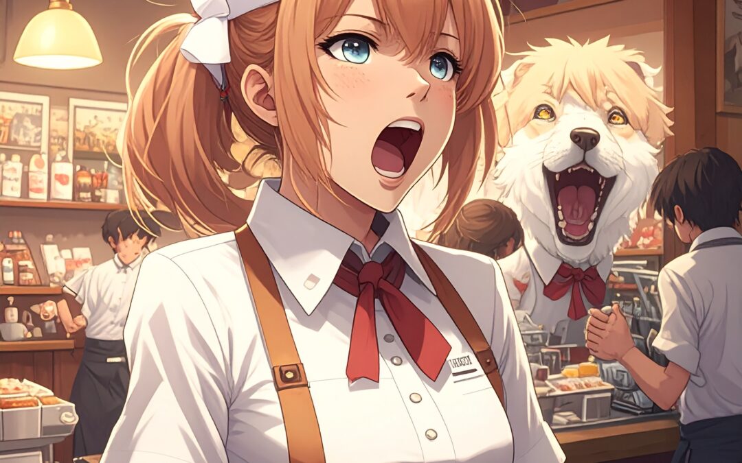 店员全力喊叫“欢迎光临！”